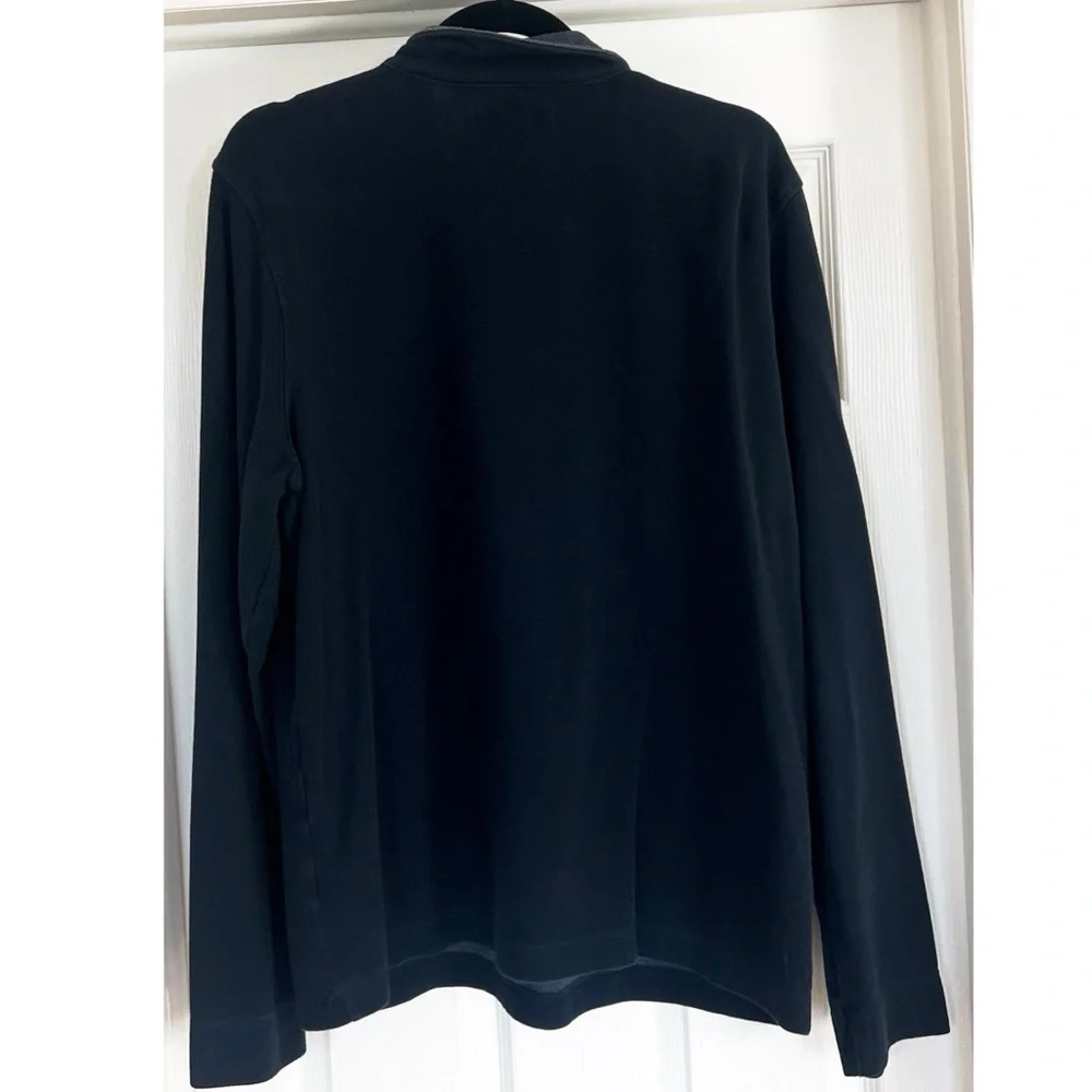 Banana Republic Men’s 1/4 Zip Collared Long Sleeve Blue Pullover Sweatshirt L